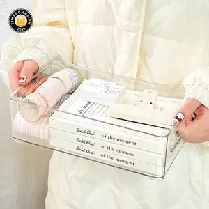 {TB & Bag} Hộp lưu trữ Acrylic Mỹ phẩm để bàn Hộp nhựa trong suốt Ký túc xá Mặt nạ gia đình Hộp da Hộp lưu trữ tủ lạnh.