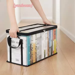 Hộp lưu trữ PVC trong suốt có nắp lật Cửa sổ có thể nhìn thấy cho tổ chức đồ chơi trẻ em trong kệ tủ quần áo hoặc dưới giường