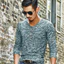 Áo Thun Nam Ngụy Trang Dài Tay Đáy Áo Thun Cổ Văn Hóa Áo Sơ Mi CSAJ
