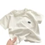 Trẻ Em Cotton Nguyên Chất Áo Thun Cotton Nguyên Chất Bé Trai Quần Áo Mùa Hè Bé Trẻ Em Quần Áo Bé Gái Rời Thường Ngày Top Nửa Tay RXUM
