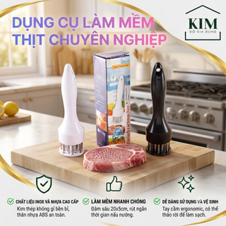 Dụng Cụ Làm Mềm Thịt Dầm Thịt Inox Cầm Tay Máy Đập Xăm Băm Thịt Bít Tết Gia Đình Tiện Lợi Meat Tenderizer
