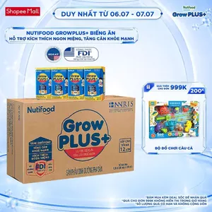 Thùng 48 hộp Sữa Bột Pha Sẵn Nutifood GrowPLUS+ Biếng Ăn (Xanh) 110ml - Trên 2 tuổi - Tăng Cân Khỏe Mạnh