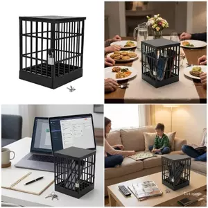 Bàn học hàng đầu Lồng điện thoại có bảng điều khiển cửa trước Rào cản thiết bị bằng nhựa cho sinh viên Nhân viên văn phòng và thời gian đọc sách