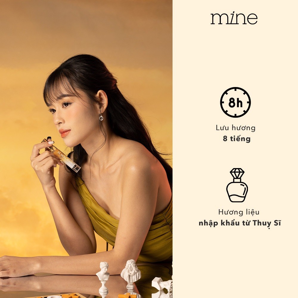 [TẶNG 1 NƯỚC HOA 2ML] Nước Hoa Mine Addiction 33 Hương Gỗ Cao Cấp Từ Thụy Sĩ, Giúp Tạo Cảm Giác Trầm Ấm, Thư Giãn 9ml