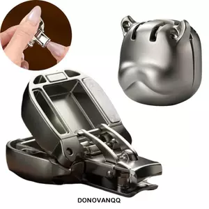 Máy cắt móng tay Mini DONOVANQQ, Máy cắt móng tay bằng thép không gỉ thiết kế có thể gập lại, Máy cắt móng chân di động nhỏ gọn Hình dạng đầu chó di động chống mài mòn Sử dụng du lịch