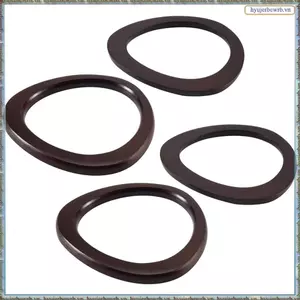 4 Gói Ví Gỗ Tay Cầm Hình Chữ D Tay Cầm Bằng Gỗ Dụng Cụ Thay Thế Cho Móc Túi Dệt Kim Túi Đi Biển Túi Rơm Tay Cầm