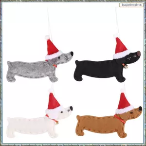 4 Đồ Trang Trí Giáng Sinh Quà Giáng Sinh Dachshund Cây Giáng Sinh Trang Trí Búp Bê Mặt Dây Chuyền Treo Đồ Trang Trí Cho Gia Đình