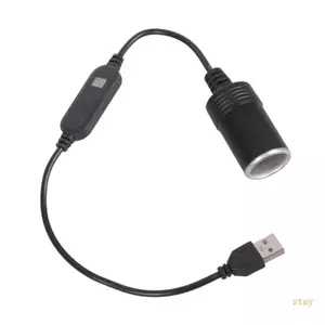 Ở lại 12W USB sang 12V Bộ sạc ô tô Ổ cắm Bộ chuyển đổi cáp cho DashCam Radar Máy dò Đèn LED