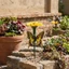 {WELV}Garden Stake Solar Powered Butterfly and Bird Decor 40cm Waterproof ABS Material