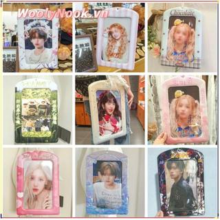 Giá đỡ Photocard WOOLYNOOK, Vỏ bảo vệ hình ảnh khổng lồ bằng nhựa PVC, Vỏ thẻ A4 đầy màu sắc của thần tượng Hàn Quốc
