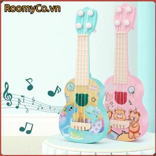 Đàn Ukulele trẻ em ROOMYCO, Đàn Guitar trẻ mới bắt đầu sáng tạo, Đồ chơi âm nhạc quà tặng Mini hoạt hình