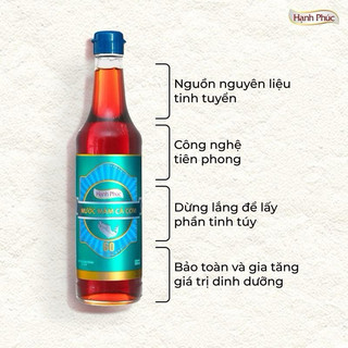 (Combo 2 Chai) Nước Mắm Cá Cơm Hạnh Phúc Cao Đạm 60 Độ Đạm - Chai 500ml [DATE MỚI] - FED