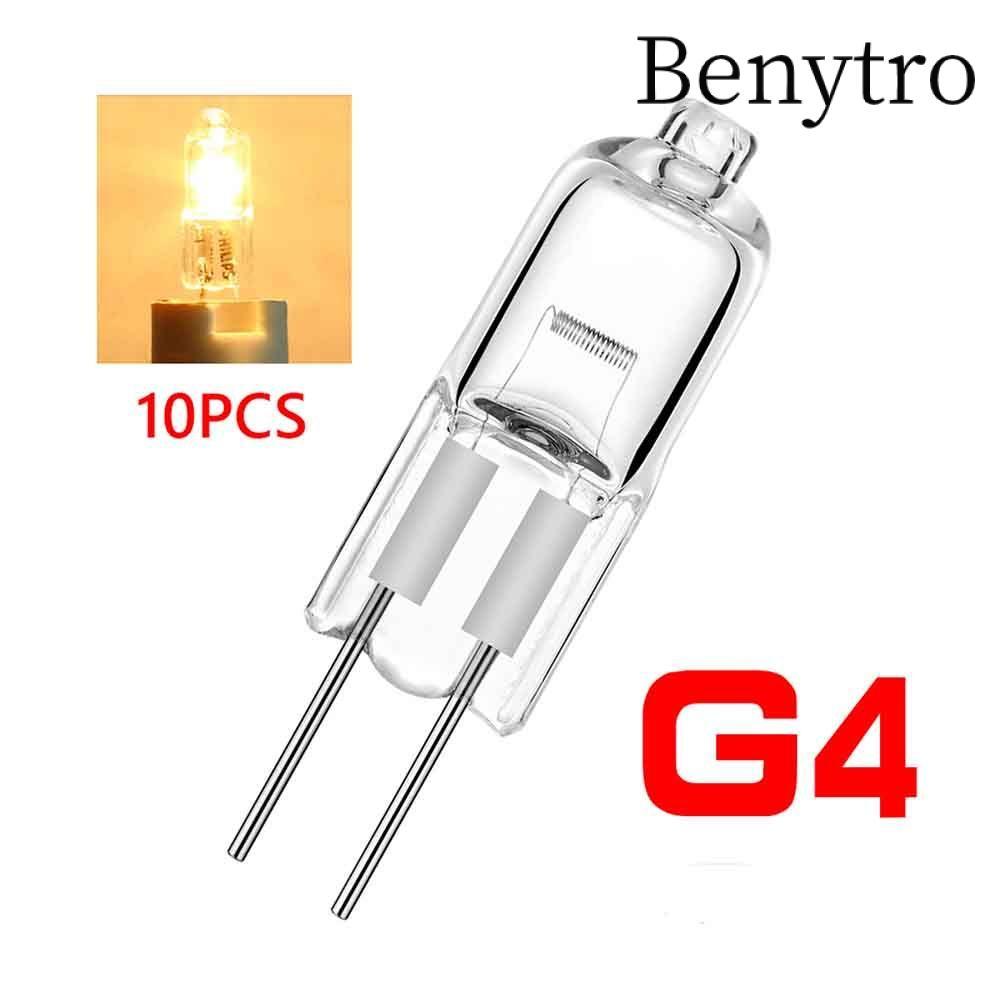BENYTRO 10 Bóng Đèn Halogen 10W 35W Đèn LED Bi-Pin 12V G4 Trắng Ấm