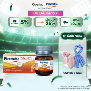 Bộ 1 Thực Phẩm Bảo Vệ Sức Khỏe Pharmaton Vitality Dạng Vỉ Hộp 50 Viên + Thực Phẩm BVSK Pharmaton Vitality (Lọ 30 Viên)
