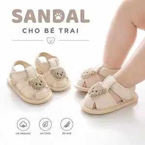 Sandal Tập Đi Bé Trai Đế Mềm Chống Trượt, Thiết Kế Thoáng Khí, Dễ Mang, Siêu Nhẹ Cho Bé Từ 6-18 Tháng