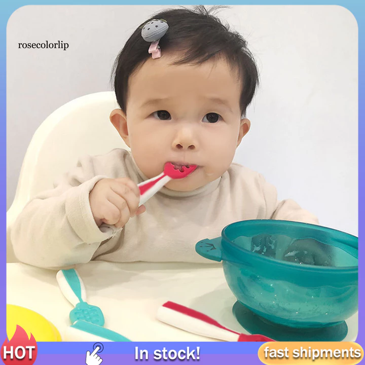 RR Muỗng Ăn Cho Bé Muỗng Di Động Cho Bé 2 Chiếc Thìa Huấn Luyện Thực Phẩm Cho Bé Bộ 6 Tháng Chất Liệu Tpe An Toàn Đầy Màu Sắc Di Động Không Độc Hại Dụng Cụ Tự Cho Bé Ăn Cho Blw