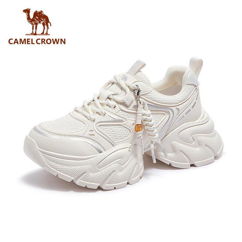 CAMEL CROWN Nữ Nhẹ Bố Giày Thể Thao Chunky Đế Thoải Mái Thoáng Khí Ngoài Trời Thường Ngày Dày Hàng Ngày