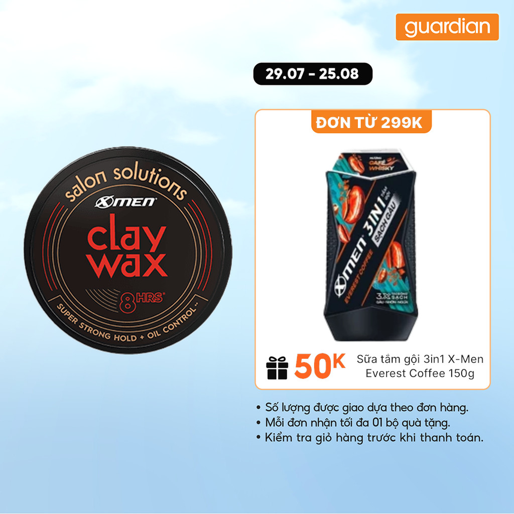 Sáp Vuốt Tóc Siêu Giữ Nếp Và Kiềm Dầu X-Men Salon Solution Clay Wax 65gr