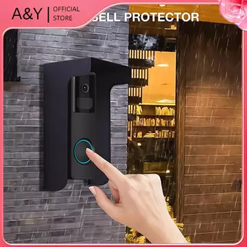 Tấm bảo vệ chuông cửa vòng A & Y Chống thấm nước Vỏ mưa chống chói Kim loại Vỏ chuông cửa chống gió Chuông cửa Vỏ chuông cửa thời tiết.