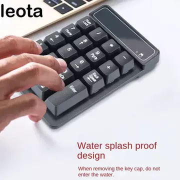Bàn phím số không dây LEOTA 2.4G, Máy tính cảm giác cơ khí chống nước Bàn phím nhỏ Bluetooth, Bàn phím có dây di động 19 phím Bàn phím số USB Mini Đồ dùng kế toán