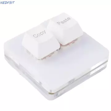 Bàn phím dán sao chép NEDFSXG, Bàn phím mini 2 phím mini Acrylic tùy chỉnh, Bàn phím trao đổi nóng Chiếu sáng chìa khóa cơ 2 phím Bàn phím mini PC