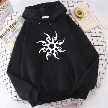 Áo hoodie nam nữ có họa tiết mặt trời in hình Harajuku Áo hoodie thời trang và giản dị Áo hoodie họa tiết hoạt hình Nisex Plus Size Áo
