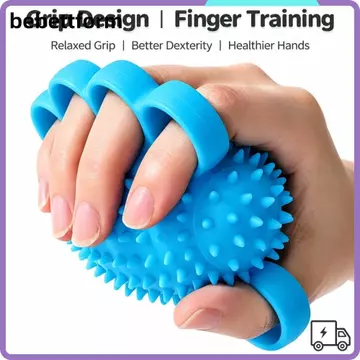 Bóng tập thể dục cầm tay LUCKY Hedgehog, Bóng trị liệu ngón tay cách ngón tay bằng silicon, Bóp giảm căng thẳng Massage cơ bắp Huấn luyện viên vòng tay Huấn luyện viên sức mạnh để phục hồi bệnh nhân