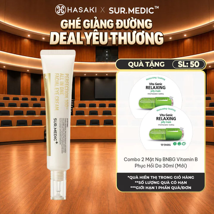 [BULSAN - DAILY] Kem Dưỡng Mắt Sur.Medic+ Giảm Nếp Nhăn, Ngăn Lão Hóa Perfection 100™ 35ml Hasaki Chính Hãng