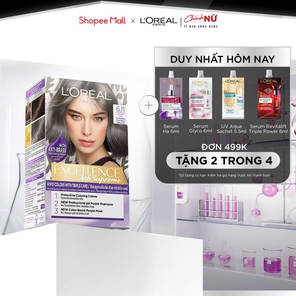 Kem nhuộm dưỡng tóc sâu màu thời trang L'Oreal Paris Excellence Fashion 172ml
