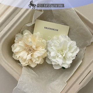 Onetimingfine Retro Hoa Mẫu Đơn Ngọt Ngào Hoa Nhân Tạo Kẹp Tóc Cho Nữ Cô Gái Cưới Cô Dâu Kẹp Tóc Phụ Kiện Tóc VN