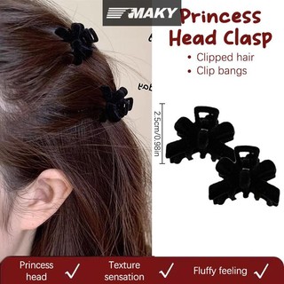 Newwellknownepic 1 Cặp Tóc Nhung Đỏ Vuốt Nơ Thắt Tóc Nhỏ Kẹp Tóc Nữ Kẹp Tóc Bé Gái Cua Valene Quà Tặng Ngày VN