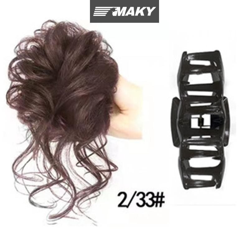 Newwellknownepic Tổng Hợp Tóc Bun Chignon Lộn Xộn Xoăn Kẹp Tóc Co Giãn Scrunchy Giả Tóc Miếng Cho Nữ Kẹp Tóc VN