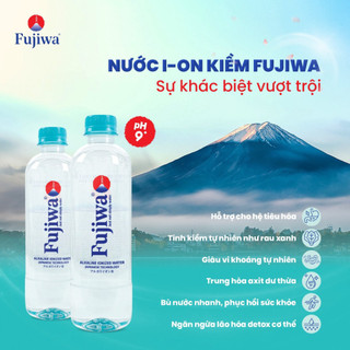 Nước Uống Ion Kiềm Cao Cấp Đóng Chai Fujiwa Thùng 24 Chai 450ml - Nước uống Detox với Công Nghệ Điện Phân Ion Kiềm