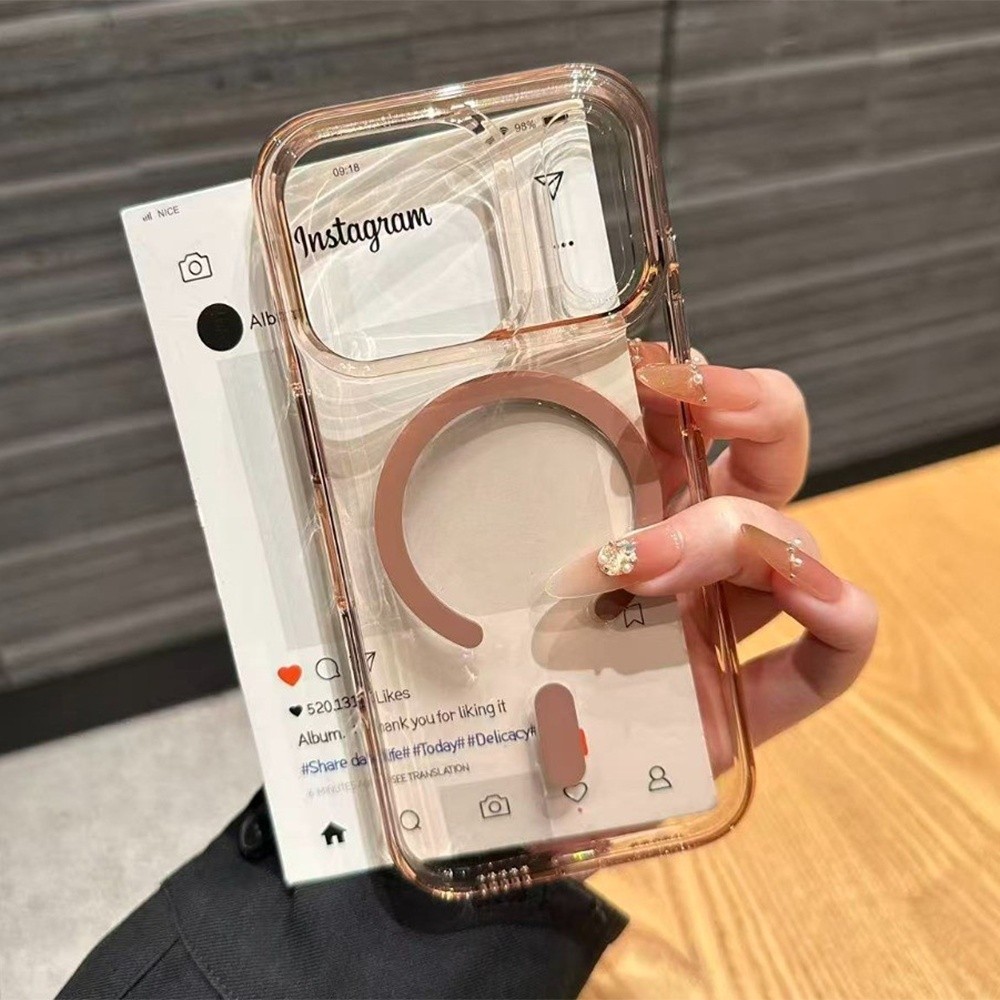 Ốp Điện Thoại Trong Suốt Cao Từ Tính Cho iPhone 17ProMax 17Air 16 15 14 13 12 11 Vỏ Bảo Vệ Chống Sốc