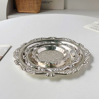 Retro Coaster Bánh Kéo Kim Loại Dập Nổi, Khay Nhỏ Trang Trí Thanh Tanimito