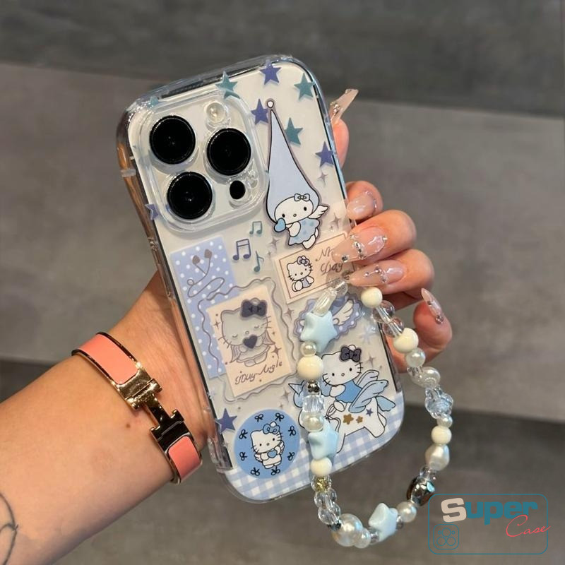 Ốp Lưng Cho Redmi A3 14C 9A 12C 9C 10C A2 9C NFC 10 A1 9T 10A Note 13 11s 10s 11 12 10 8 9 Pro Poco M3 C61 Ngọt Ngào Dễ Thương Hello Kitty Kỳ Lân Nơ Ngôi Sao Vòng Tay