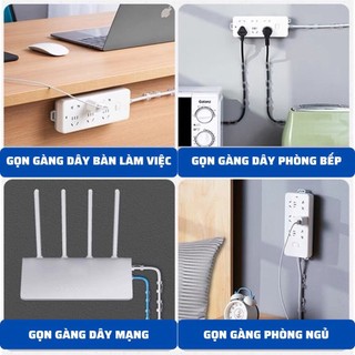 Set 20 nẹp dây điện dán tường, cố định dây điện - siêu dính, tiện dụng