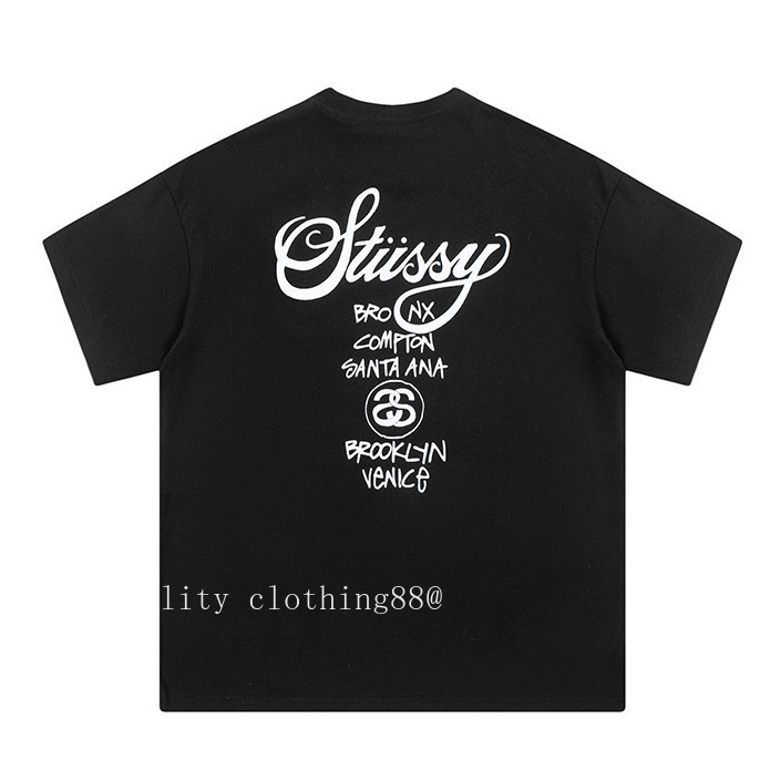 Áo thun tay ngắn chất lượng cao phiên bản loose, cổ tròn, thiết kế classic world tour với hình in đẹp mắt