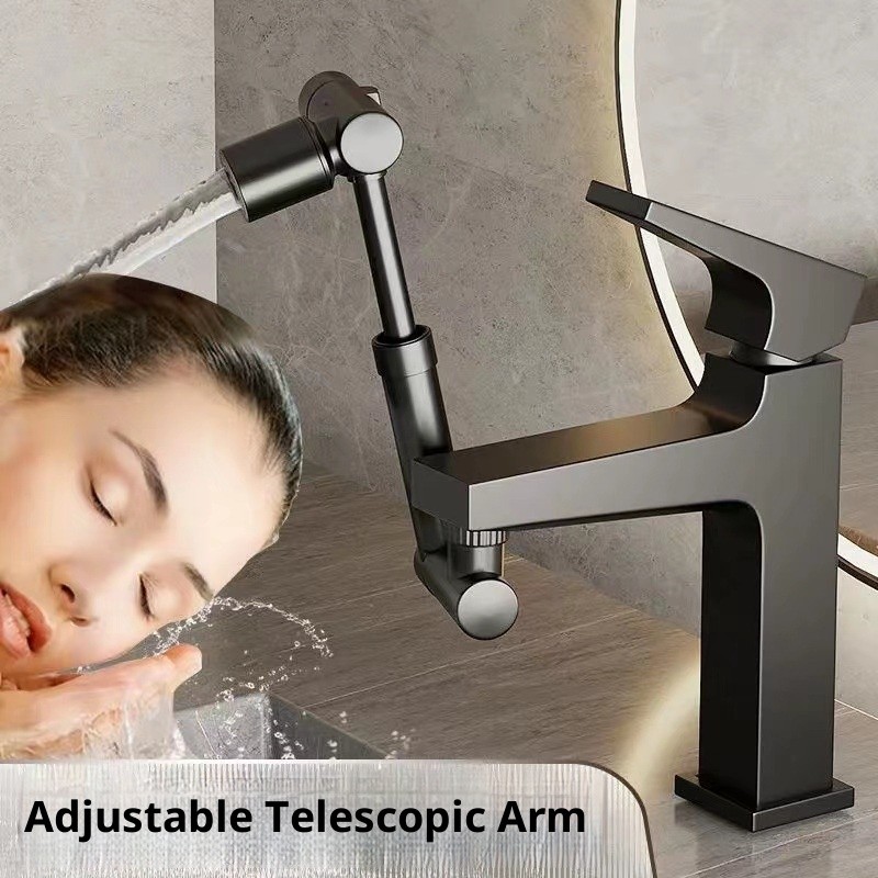 1440° Có thể xoay được Vòi kim loại có thể mở rộng Máy sục khí phòng tắm Vòi phun bong bóng chống nước Vòi lọc vòi tiết kiệm nước mở rộng
