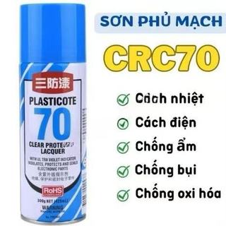 Sơn Xịt Bảo Vệ Mạch CRC70 450mL – Cách Điện, Chống Ẩm, Chống Ăn Mòn Mạch Điện