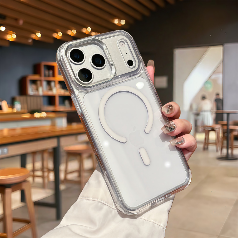 Ốp điện thoại từ tính chống rơi chất lượng cao cho iPhone 17 Pro Max Air 16 12 13 14 15 pro max 15 16 plus Bảo vệ ống kính chống rơi Vỏ cứng bảo vệ điện thoại