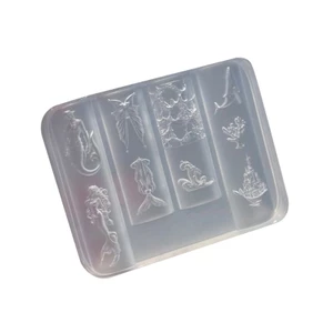 Treeling Nail Art Khuôn Silicon Nàng Tiên Cá Series Dụng Cụ Huấn Luyện Làm Móng Tay Chuyên Nghiệp Dụng Cụ Làm Móng Tay Hoàn Hảo Cho Variou