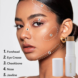 OCHAIN Facial Concealer Stick Sửa đổi Contour Giữ Trang điểm Chống thấm nước Cố định Kem che khuyết điểm Stick Kem che khuyết điểm ba chiều tự nhiên
