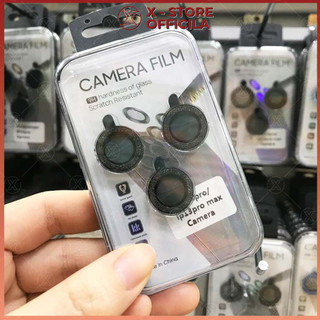 Dán camera điện thoại lấp lánh, khung bảo vệ lens kim tuyến, ốp kính đính đá chống xước, siêu trong - MDCIPKT
