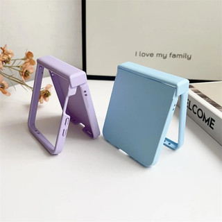 Ốp điện thoại mờ màu kẹo Dopamine cho Samsung Galaxy Z Flip 7 7FE 6 5 Flip 4 3 5G Bản lề bảo vệ mặt sau cứng