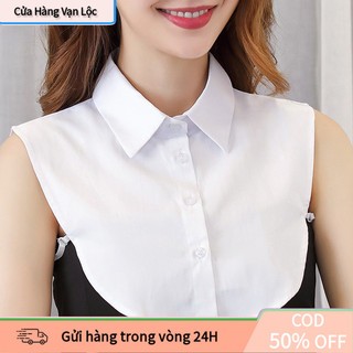 【vạn】Cổ áo giả len cotton cao cấp, kết cấu mềm mại không gây kích ứng da, dễ dàng kết hợp với áo sơ mi công sở và áo