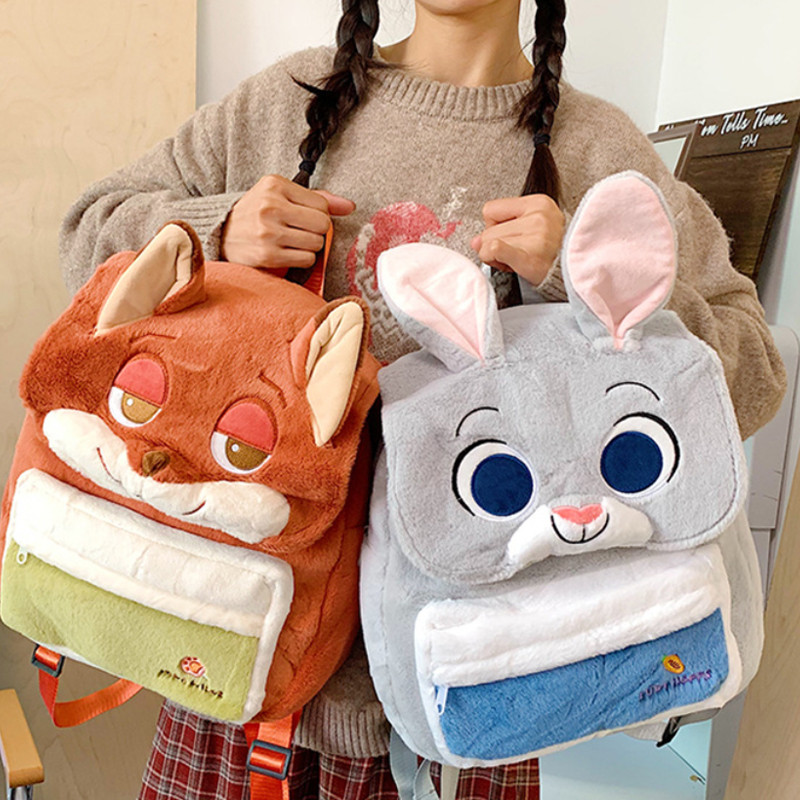 GC2 Winnie The Pooh Zootopia Ba Lô Dành Cho Học Sinh Dung Tích Lớn Nhẹ Dễ Thương Nick Wilde Túi Đi Học CG2