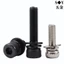 Cấp 12.9 Chất liệu thép Carbon cường độ cao Đầu cốc hình lục giác Ổ cắm kết hợp vít Đầu hình trụ Bộ bu lông vít M2.5M3M4