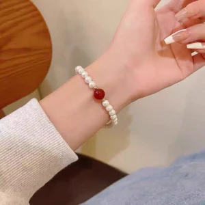 Vòng Tay Ngọc Trai Thanh Lịch Nữ Phong Cách Hàn Quốc Hợp Thời Trang Dây Hạt Dễ Thương Trang Sức Bạn Gái Cặp Đôi Quà Tặng