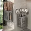 VFZ 1 Dụng Cụ Nhà Bếp Ra-Multifunctional Thoát Nước Chopsti Giá Đỡ, Hộp Bảo Quản Dao Kéo Treo Tường Hoặc Độc Lập, Nhựa OTE